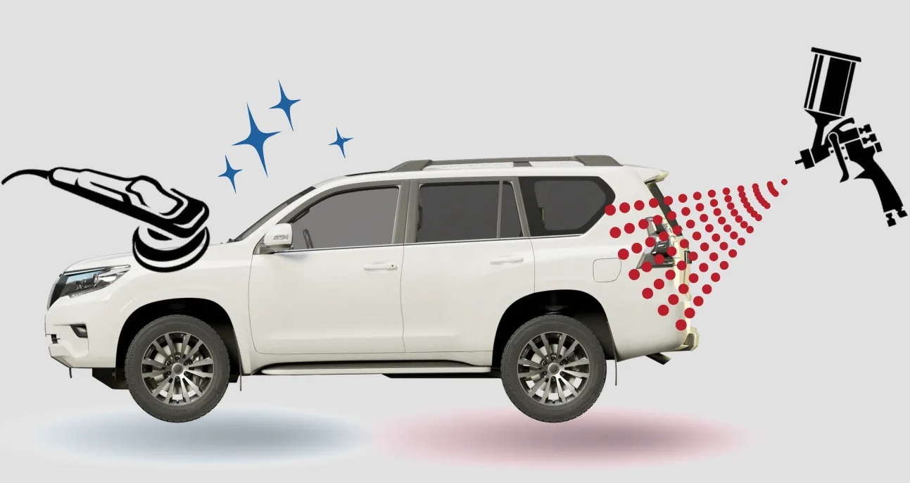 白いSUVの車の写真